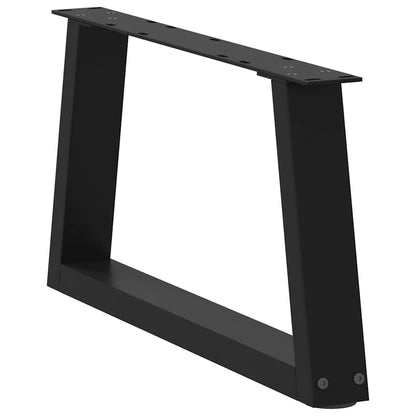 vidaXL Couchtischbeine V-Form 2 Stück Schwarz 60x(30-31,3) cm Stahl