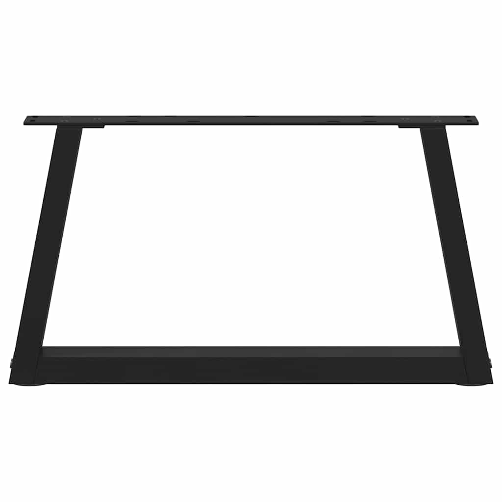 vidaXL Couchtischbeine V-Form 2 Stück Schwarz 60x(30-31,3) cm Stahl