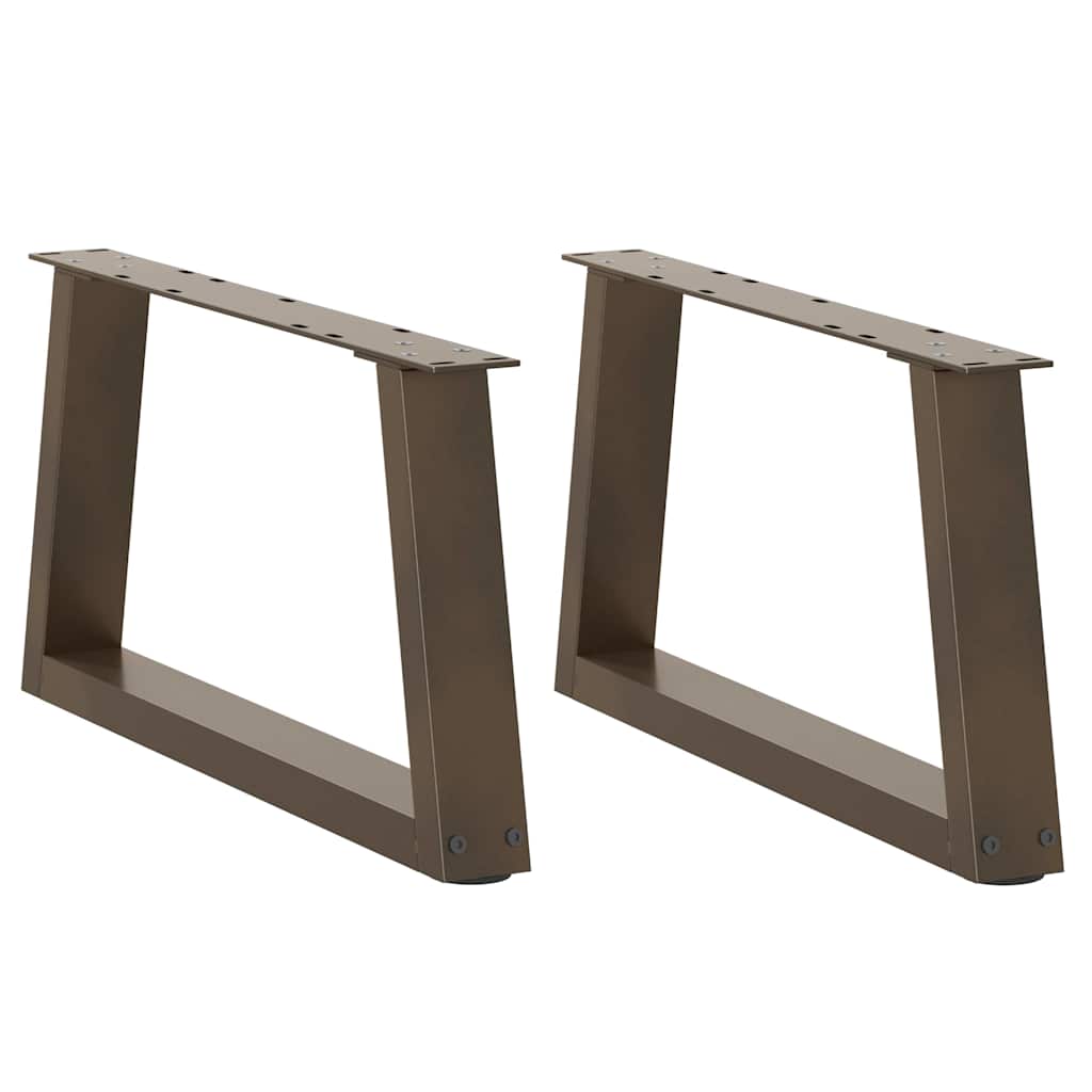 vidaXL Pieds de table basse en V 2 pcs Acier brut 60x(30-31,3) cm Acier
