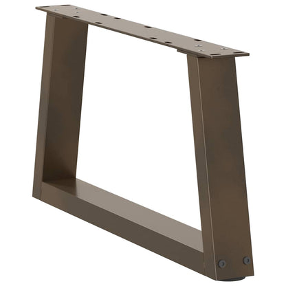 vidaXL Pieds de table basse en V 2 pcs Acier brut 60x(30-31,3) cm Acier