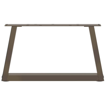 vidaXL Pieds de table basse en V 2 pcs Acier brut 60x(30-31,3) cm Acier