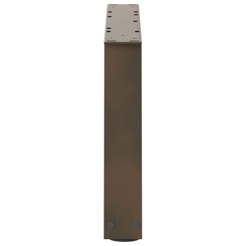 vidaXL Pieds de table basse en V 2 pcs Acier brut 60x(30-31,3) cm Acier