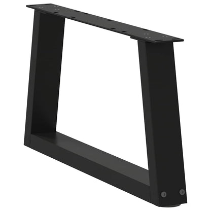 vidaXL Couchtischbeine V-Form 2 Stück Schwarz 70x(30-31,3) cm Stahl