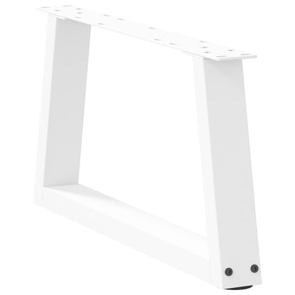 vidaXL Pieds de table basse en V 2 pcs Blanc 70x(30-31,3) cm Acier
