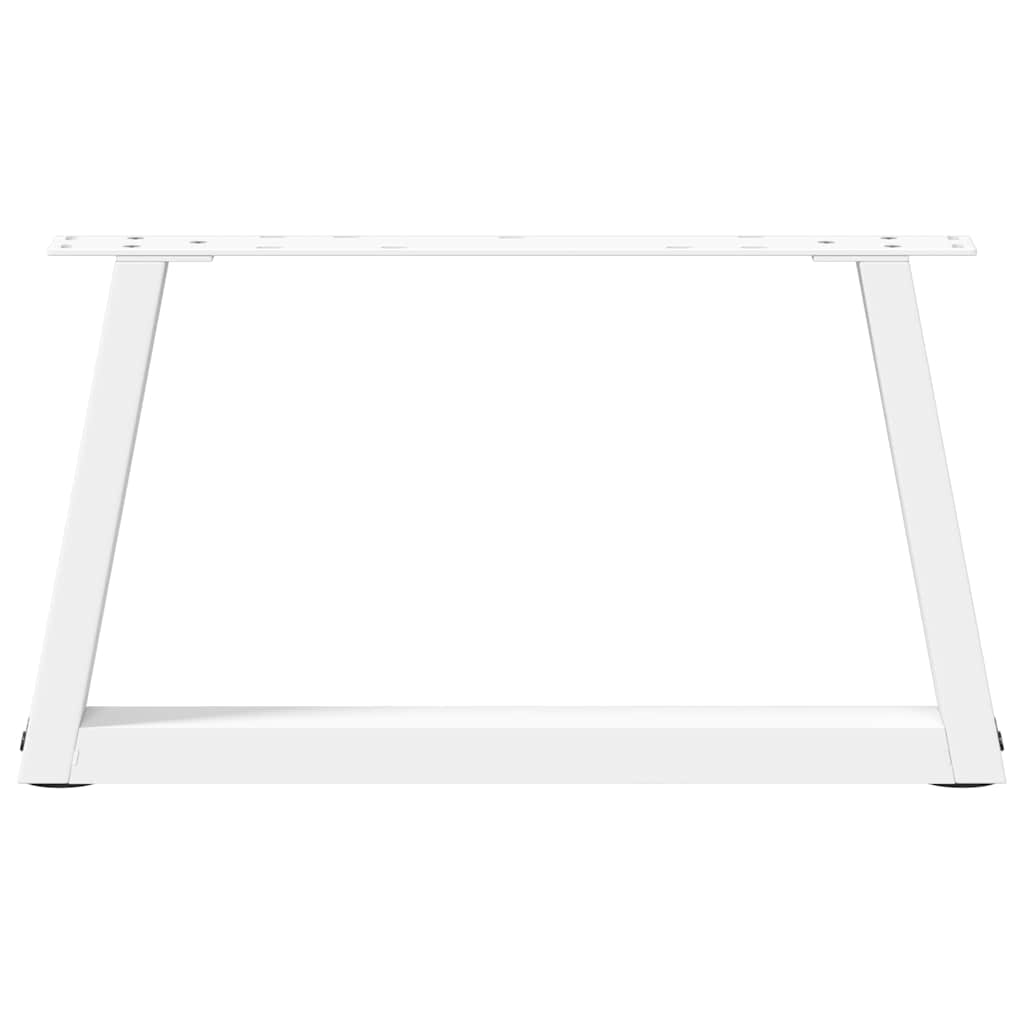 vidaXL Pieds de table basse en V 2 pcs Blanc 70x(30-31,3) cm Acier