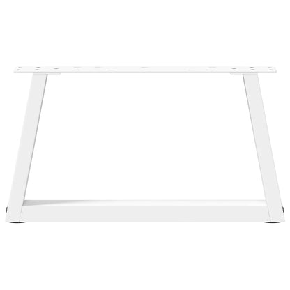 vidaXL Pieds de table basse en V 2 pcs Blanc 70x(30-31,3) cm Acier