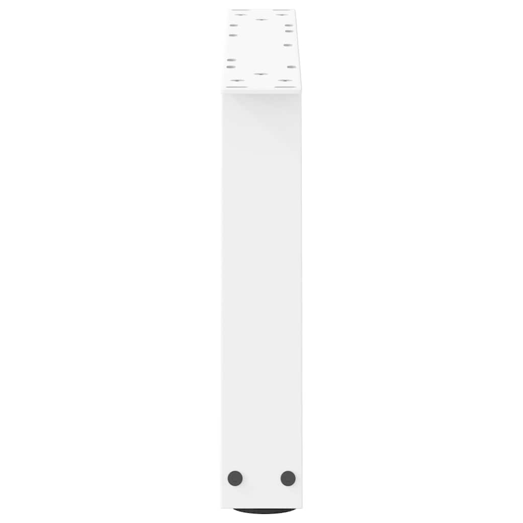 vidaXL Pieds de table basse en V 2 pcs Blanc 70x(30-31,3) cm Acier