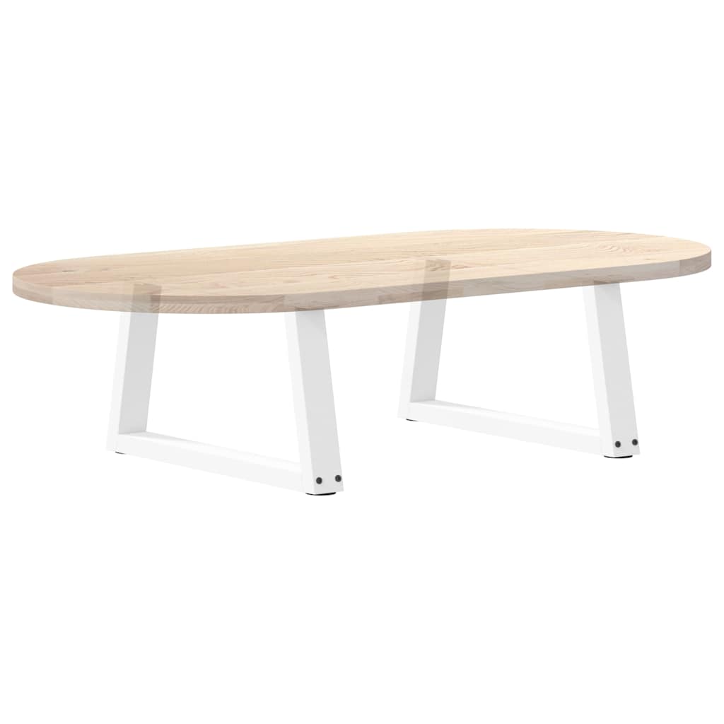 vidaXL Pieds de table basse en V 2 pcs Blanc 70x(30-31,3) cm Acier
