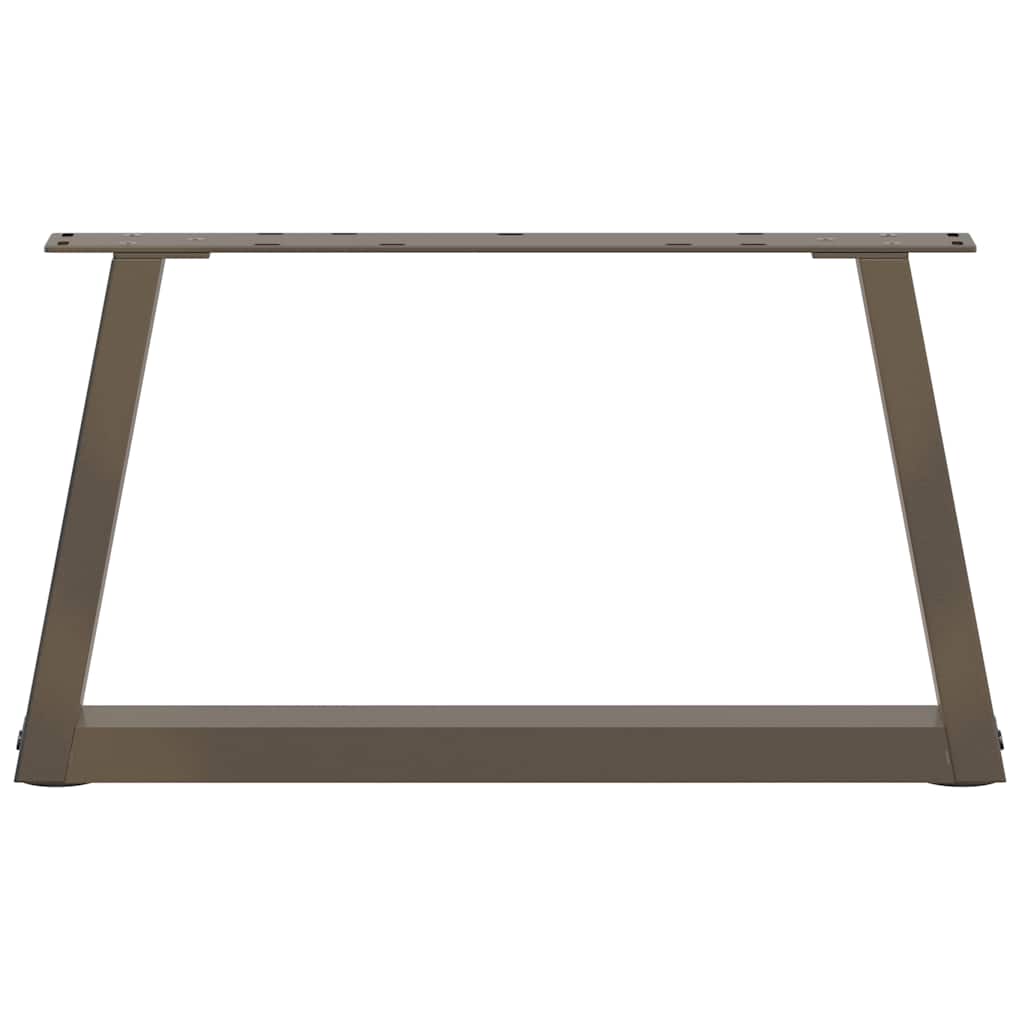 vidaXL Pieds de table basse en V 2 pcs Acier naturel 70x(30-31,3) cm Acier