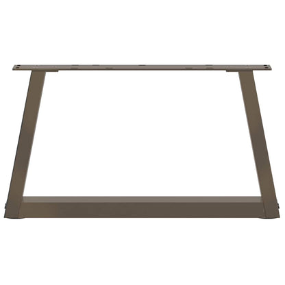 vidaXL Pieds de table basse en V 2 pcs Acier naturel 70x(30-31,3) cm Acier