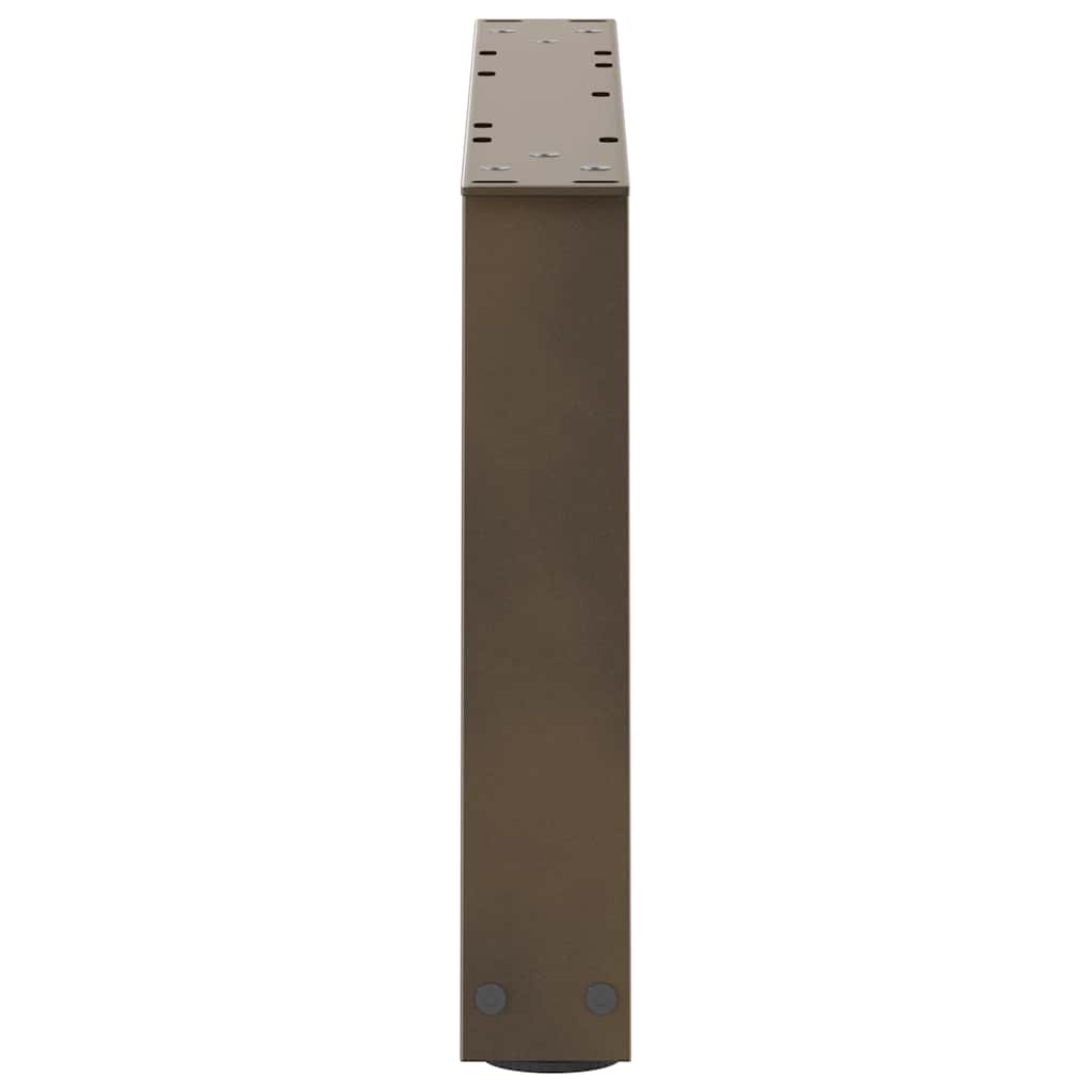 vidaXL Pieds de table basse en V 2 pcs Acier naturel 70x(30-31,3) cm Acier