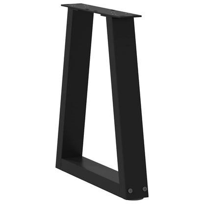 vidaXL Pieds de table basse en forme de V 2 pcs Noir 28x(42-43,3) cm Acier