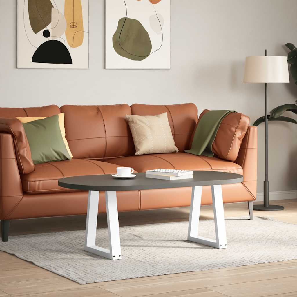 vidaXL Couchtischbeine V-Form 2 Stück Weiß 28x(42-43,3) cm Stahl