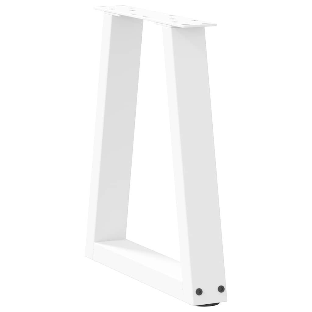 vidaXL Couchtischbeine V-Form 2 Stück Weiß 28x(42-43,3) cm Stahl