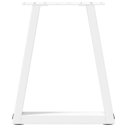 vidaXL Couchtischbeine V-Form 2 Stück Weiß 28x(42-43,3) cm Stahl