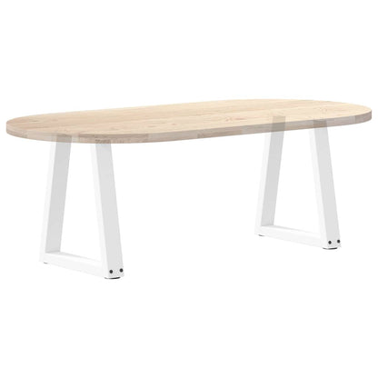 vidaXL Couchtischbeine V-Form 2 Stück Weiß 28x(42-43,3) cm Stahl