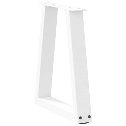 vidaXL Pieds de table basse en V 2 pcs Blanc 38x(42-43,3) cm Acier