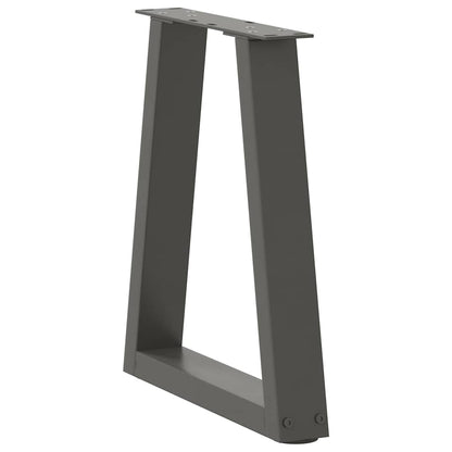 Pieds de table basse vidaXL en V, 2 pcs, anthracite, 38x(42-43,3) cm, acier