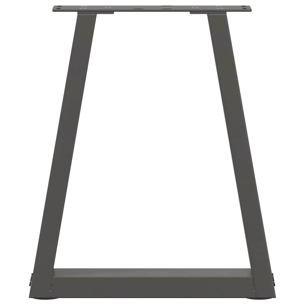 Pieds de table basse vidaXL en V, 2 pcs, anthracite, 38x(42-43,3) cm, acier