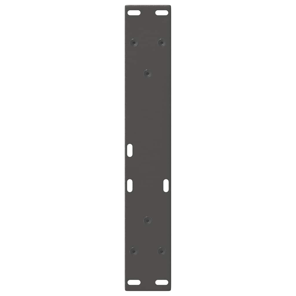 Pieds de table basse vidaXL en V, 2 pcs, anthracite, 38x(42-43,3) cm, acier