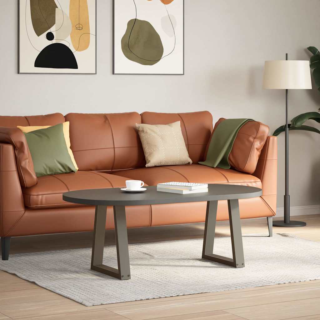 vidaXL Pieds de table basse en forme de V 2 pcs Acier naturel 38x(42-43,3) cm Acier