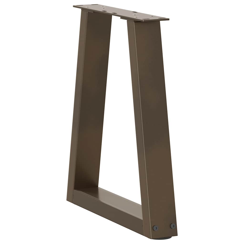 vidaXL Pieds de table basse en forme de V 2 pcs Acier naturel 38x(42-43,3) cm Acier