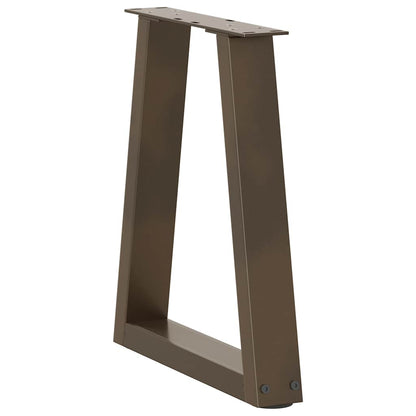 vidaXL Pieds de table basse en forme de V 2 pcs Acier naturel 38x(42-43,3) cm Acier