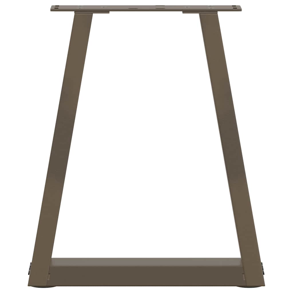 vidaXL Pieds de table basse en forme de V 2 pcs Acier naturel 38x(42-43,3) cm Acier
