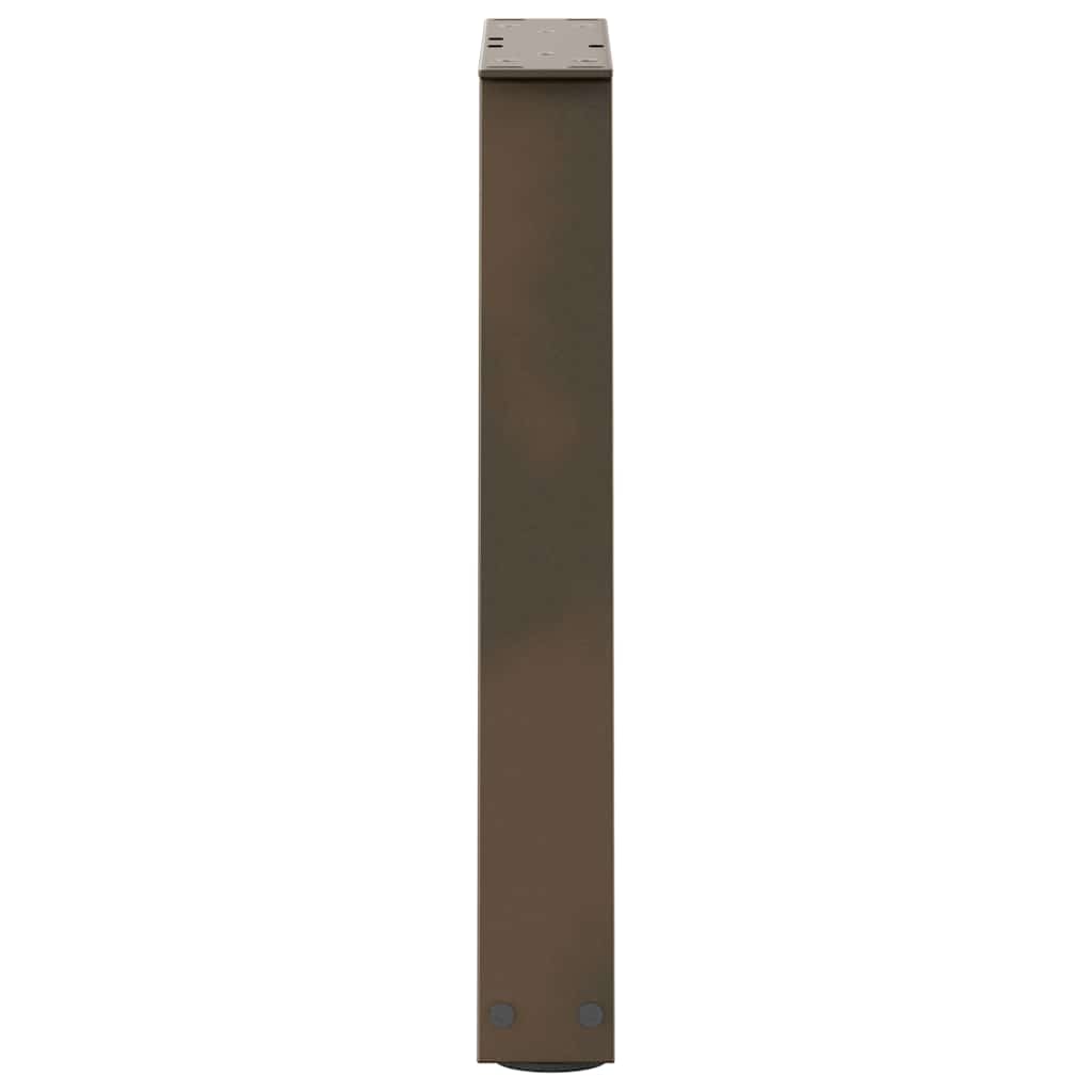 vidaXL Pieds de table basse en forme de V 2 pcs Acier naturel 38x(42-43,3) cm Acier