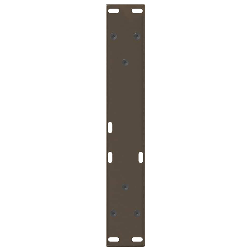 vidaXL Pieds de table basse en forme de V 2 pcs Acier naturel 38x(42-43,3) cm Acier