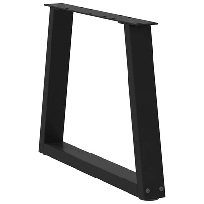 vidaXL Couchtischbeine V-Form 2 Stück Schwarz 50x(42-43,3) cm Stahl