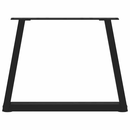 vidaXL Couchtischbeine V-Form 2 Stück Schwarz 50x(42-43,3) cm Stahl