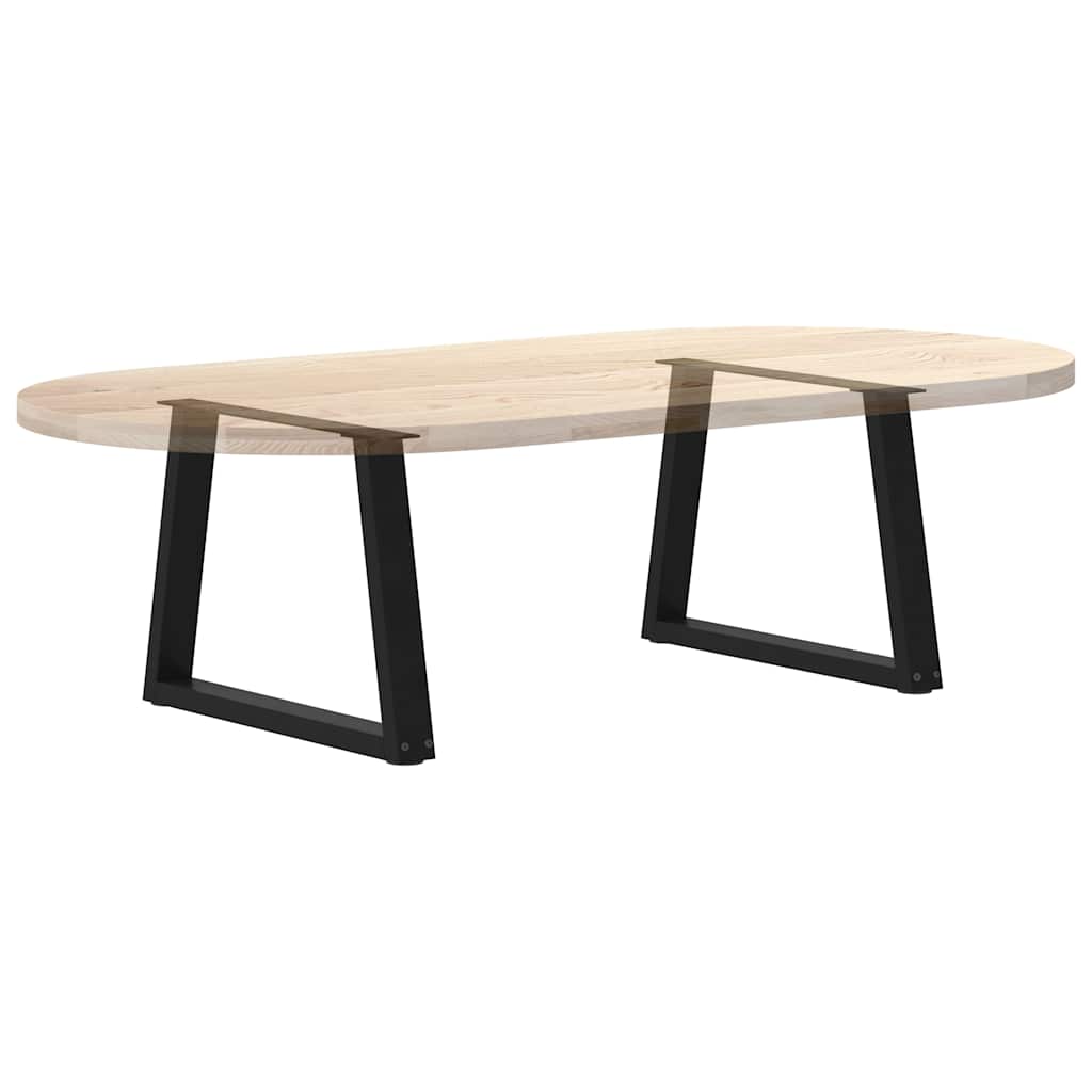 vidaXL Couchtischbeine V-Form 2 Stück Schwarz 50x(42-43,3) cm Stahl
