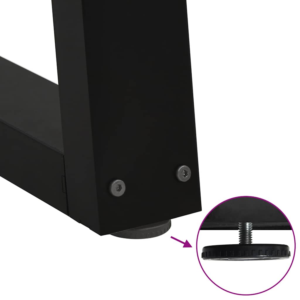 vidaXL Couchtischbeine V-Form 2 Stück Schwarz 50x(42-43,3) cm Stahl