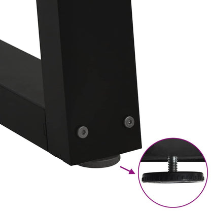 vidaXL Couchtischbeine V-Form 2 Stück Schwarz 50x(42-43,3) cm Stahl