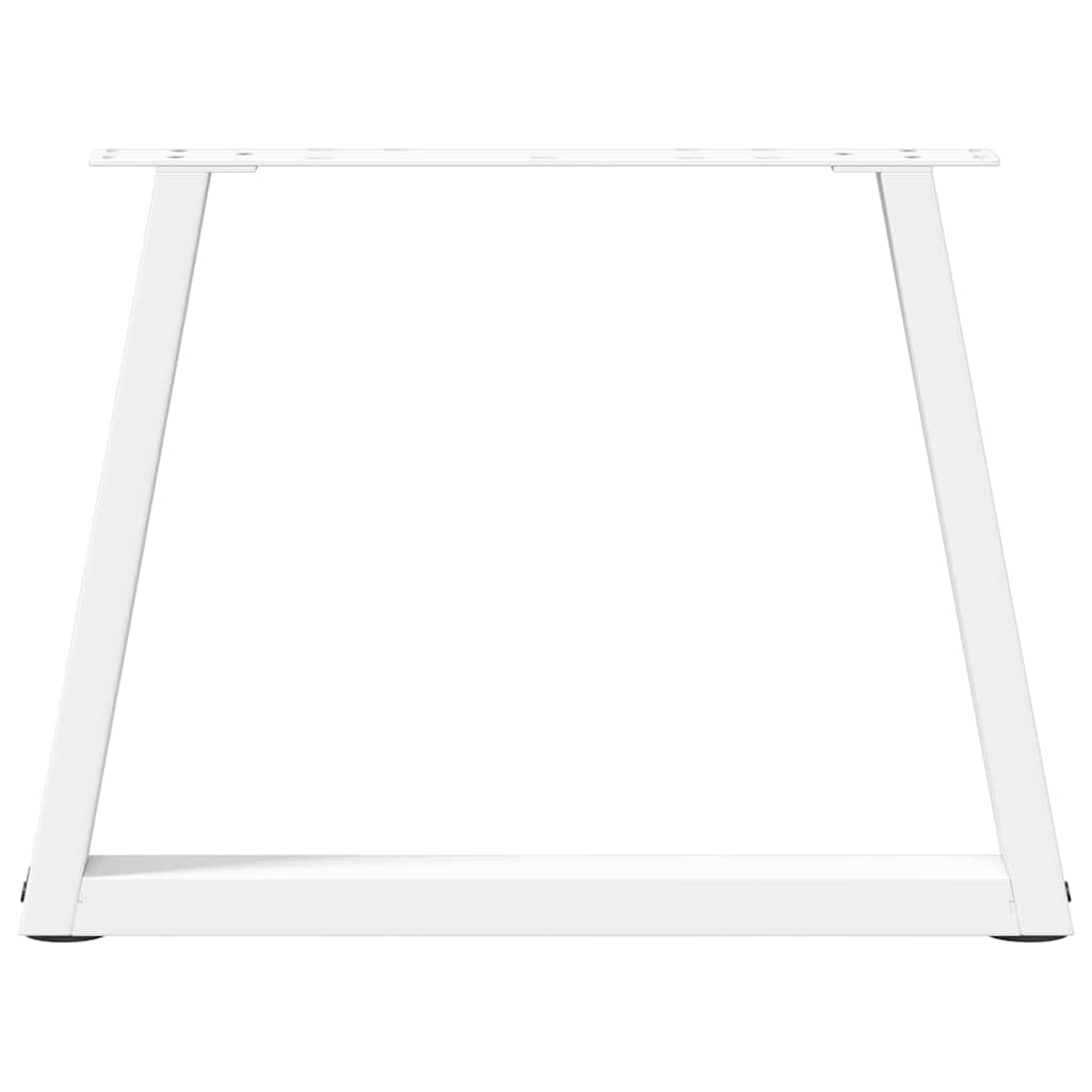 vidaXL Couchtischbeine V-Form 2 Stück Weiß 50x(42-43,3) cm Stahl