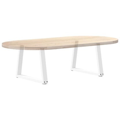 vidaXL Couchtischbeine V-Form 2 Stück Weiß 50x(42-43,3) cm Stahl