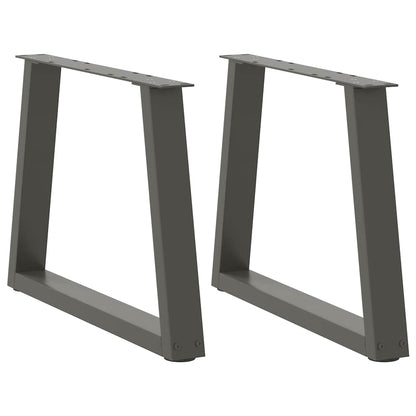 vidaXL Couchtischbeine V-Form 2 Stück Anthrazit 50x(42-43,3) cm Stahl