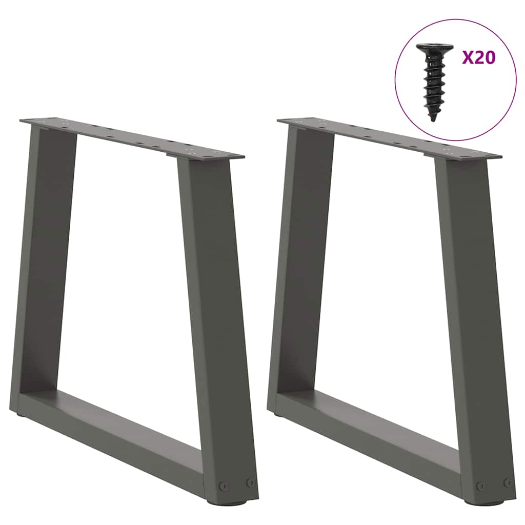 vidaXL Couchtischbeine V-Form 2 Stück Anthrazit 50x(42-43,3) cm Stahl
