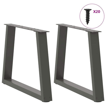 vidaXL Couchtischbeine V-Form 2 Stück Anthrazit 50x(42-43,3) cm Stahl