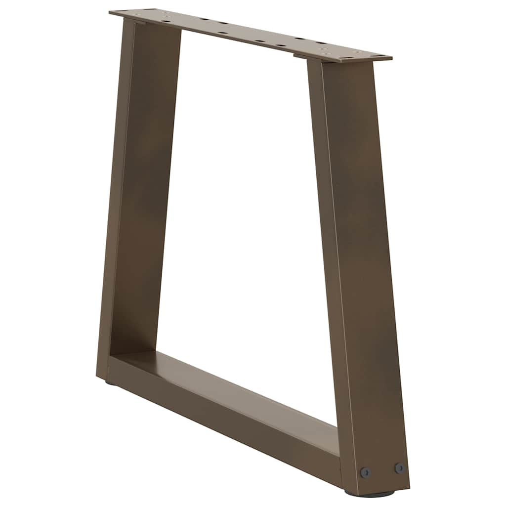 vidaXL Pieds de table basse en V 2 pcs Acier brut 50x(42-43,3) cm Acier