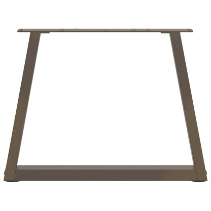 vidaXL Pieds de table basse en V 2 pcs Acier brut 50x(42-43,3) cm Acier