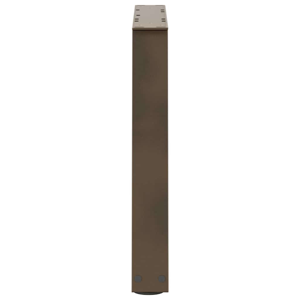 vidaXL Pieds de table basse en V 2 pcs Acier brut 50x(42-43,3) cm Acier