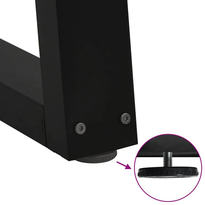 vidaXL Couchtischbeine V-Form 2 Stück Schwarz 60x(42-43,3) cm Stahl