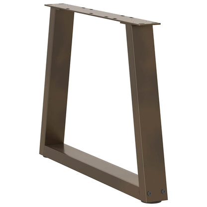 vidaXL Couchtischbeine V-Form 2 Stück Naturstahl 60x(42-43,3) cm Stahl