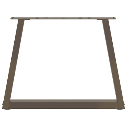 vidaXL Couchtischbeine V-Form 2 Stück Naturstahl 60x(42-43,3) cm Stahl