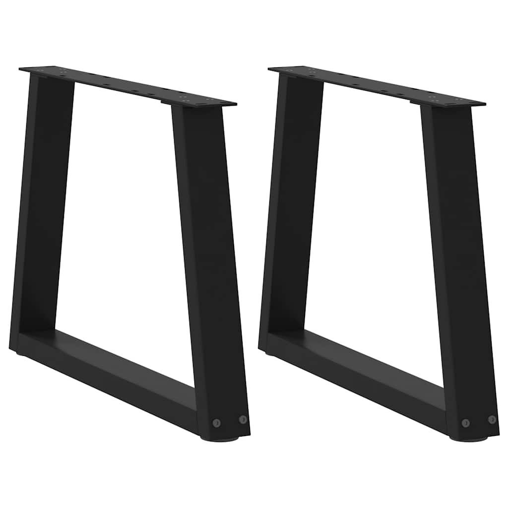 vidaXL Pieds de table basse en V 2 pcs Noir 70x(42-43,3) cm Acier