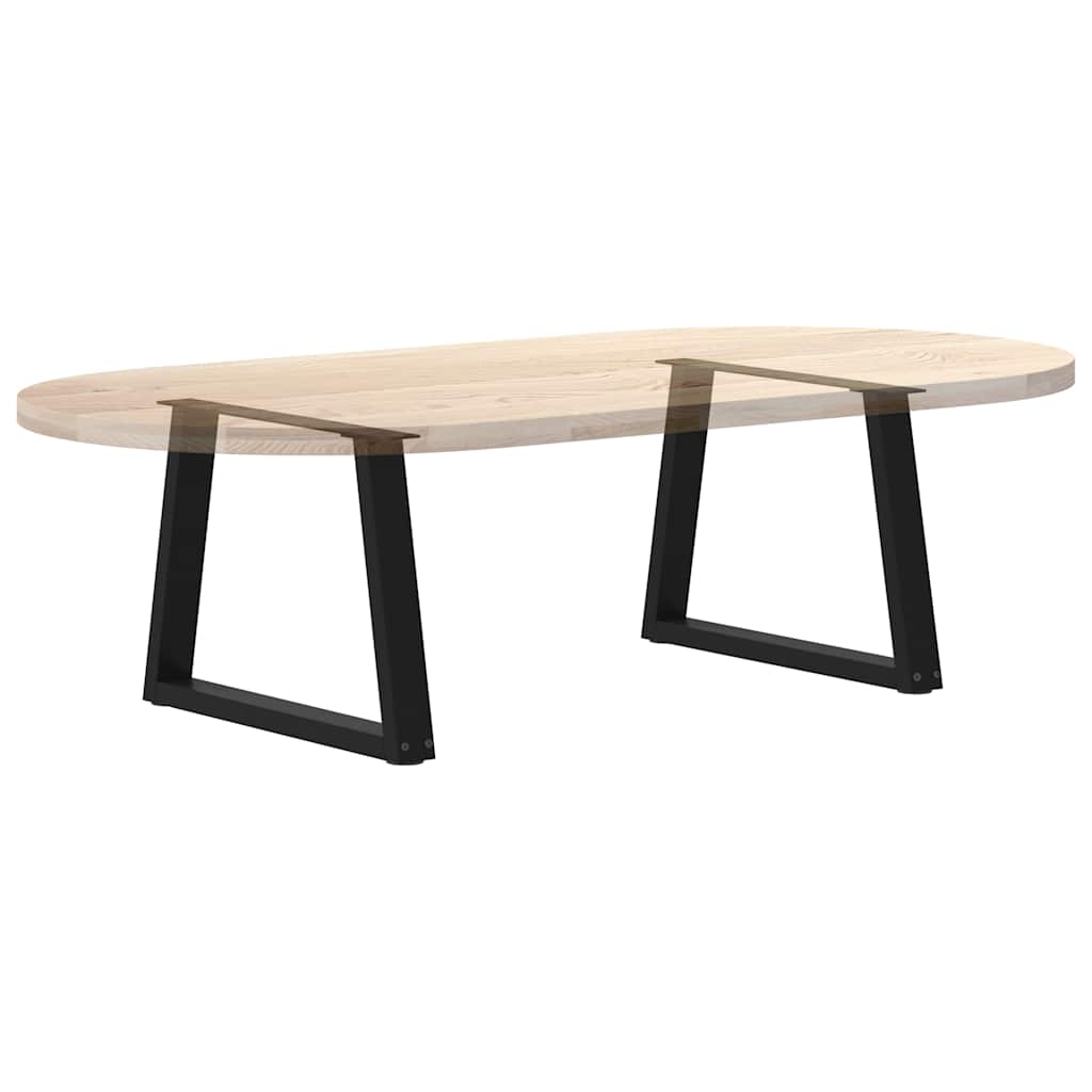 vidaXL Pieds de table basse en V 2 pcs Noir 70x(42-43,3) cm Acier