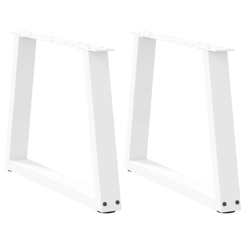 vidaXL Couchtischbeine V-Form 2 Stück Weiß 70x(42-43,3) cm Stahl
