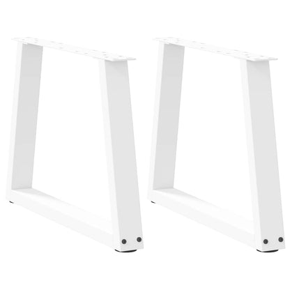 vidaXL Couchtischbeine V-Form 2 Stück Weiß 70x(42-43,3) cm Stahl